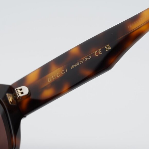 Gucci GG1835SA 002 Sunglasses Havana Square Frame, Brown Lenses main image 10